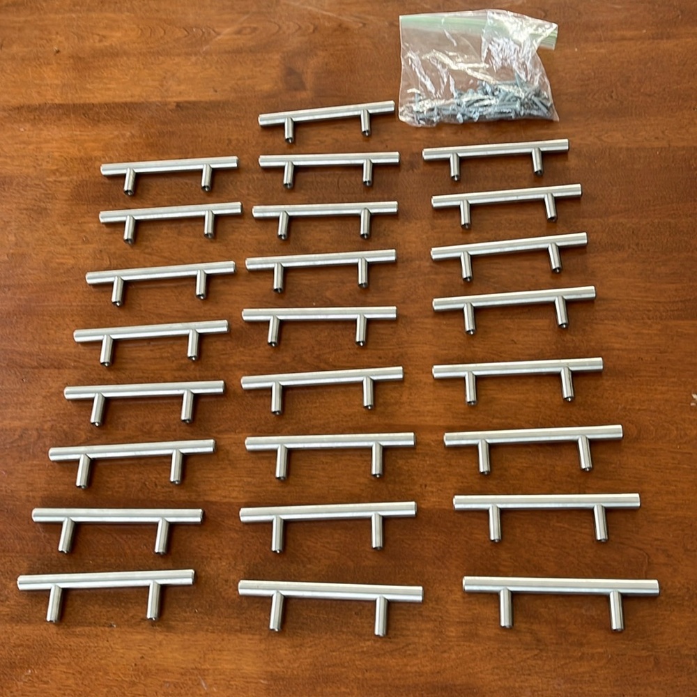 Liberty solid bar 3 3/4” modern cabinet drawer bar pull stainless steel 25 pc